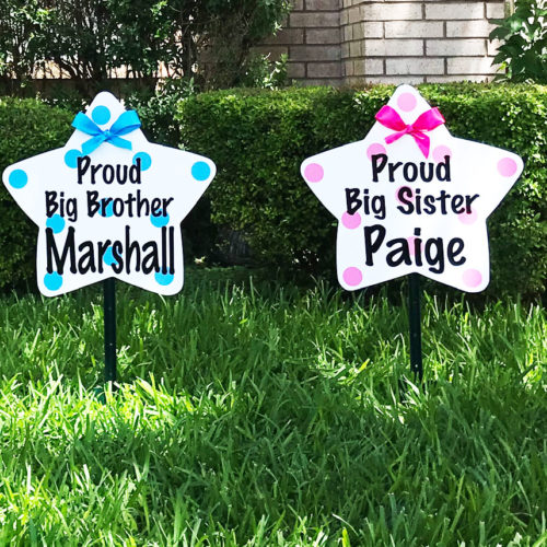 Sibling Sign: South Georgia Storks - Stork Sign Rentals in Valdosta, Lakepark, Hahira, Georgia
